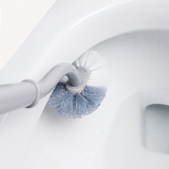  New long handle no dead corner wall mounted plastic toilet household cleaning brush with soft wool	