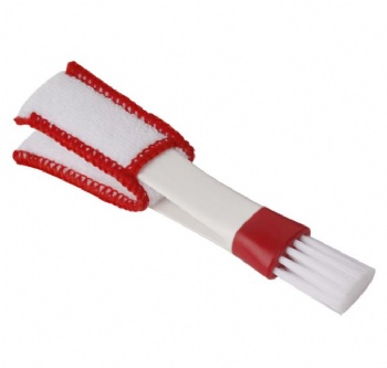  Auto interior air outlet double head dust brush keyboard cleaning brush	
